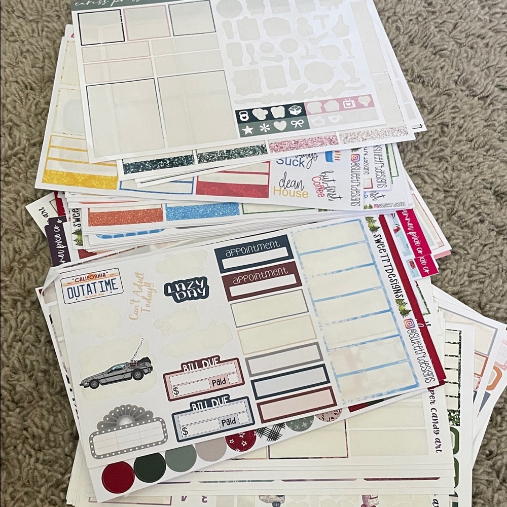 Colorful Planner Sticker Sheets